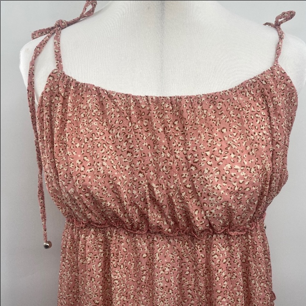 Pink Ruffled spaghetti strap Dress - Picture 7 of 8